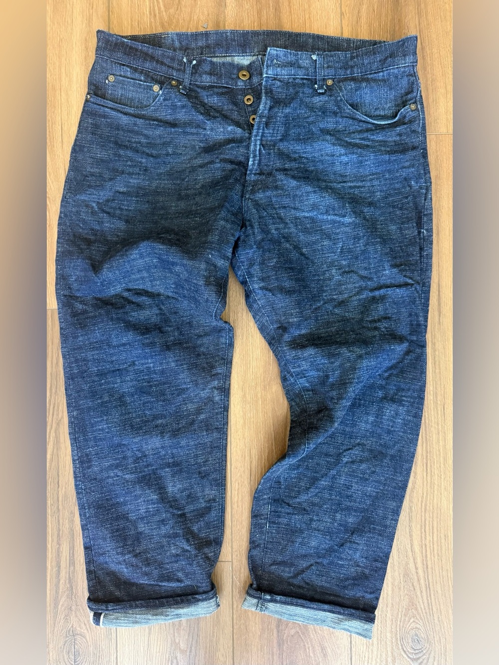 Japan Blue Jeans Okayama Denim Selvedge Kaijin Slub 18oz High Tapered Mens 38x28